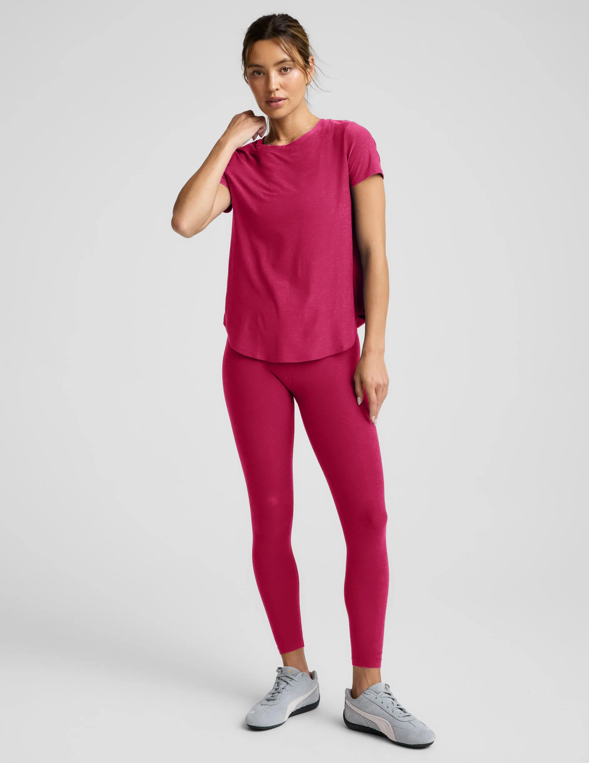 Featherweight On The Down Low Tee sold by Beyond Yoga