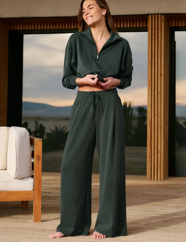 Luxe Sandwash Double Knit Wide Leg Pant made by Beyond Yoga