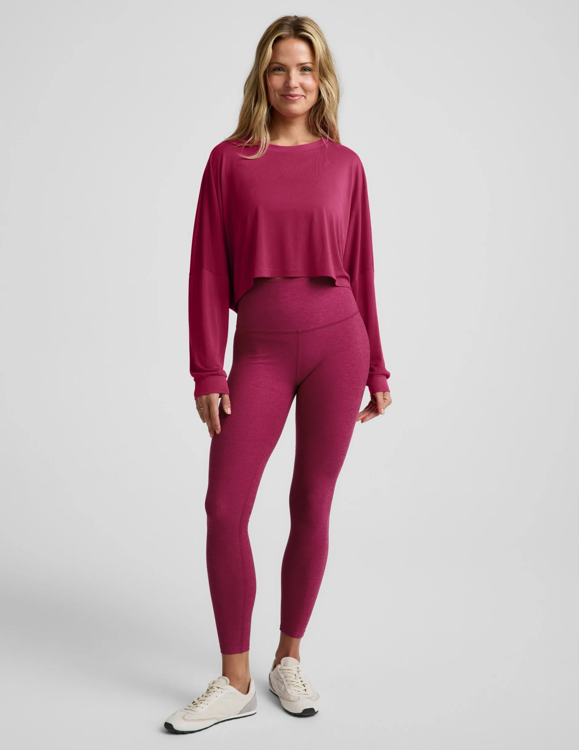 Studio Luxe Cropped Long Sleeve Tee sold by Beyond Yoga product image thumbnail 3