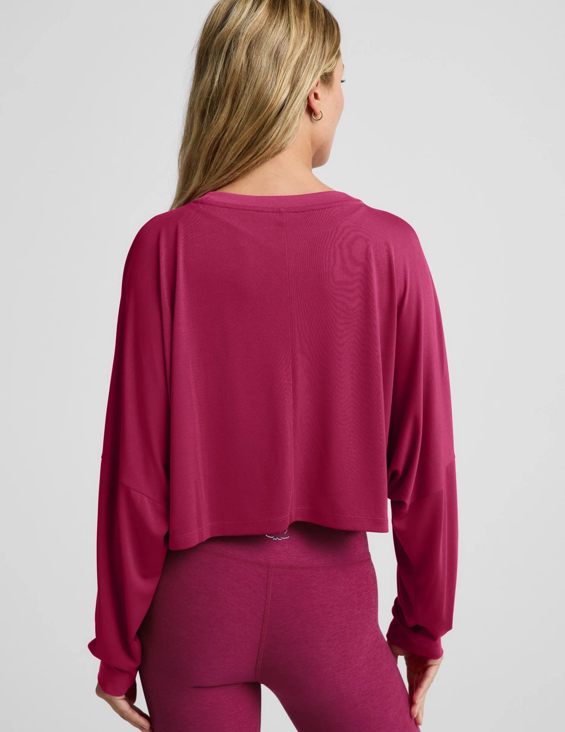 Studio Luxe Cropped Long Sleeve Tee sold by Beyond Yoga product image thumbnail 2