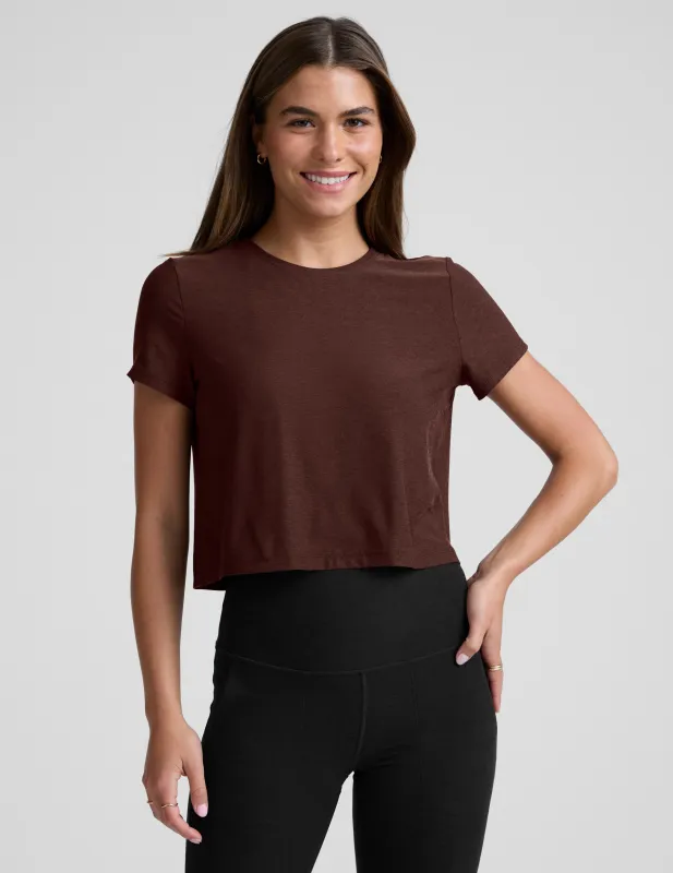 Featherweight Supreme Cropped Tee made by Beyond Yoga