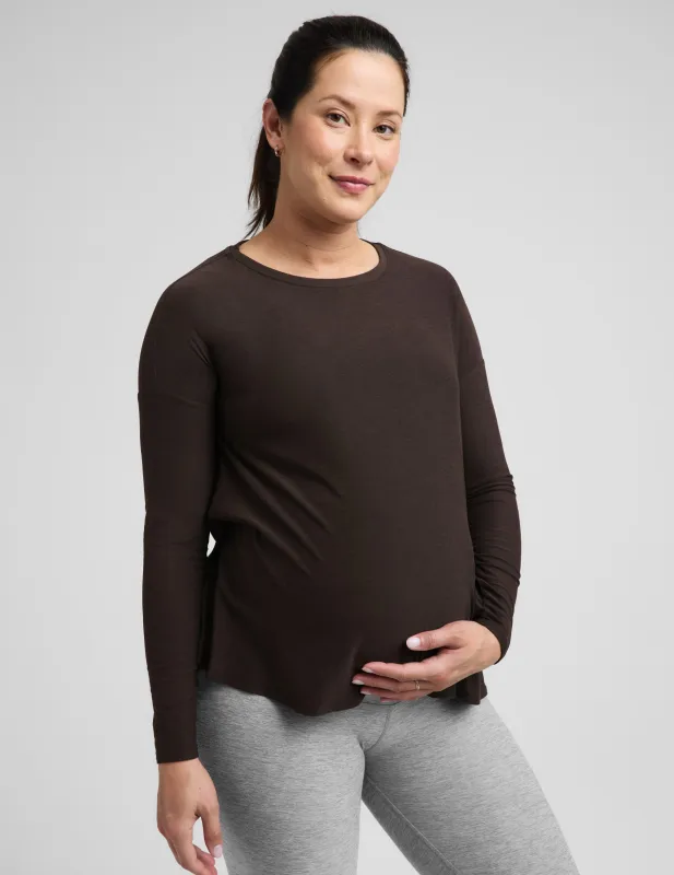 Featherweight Feels Like Home Long Sleeve Maternity Top made by Beyond Yoga