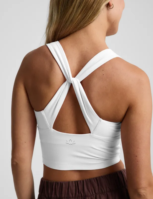 Spacedye™ Twist Through Cropped Tank made by Beyond Yoga