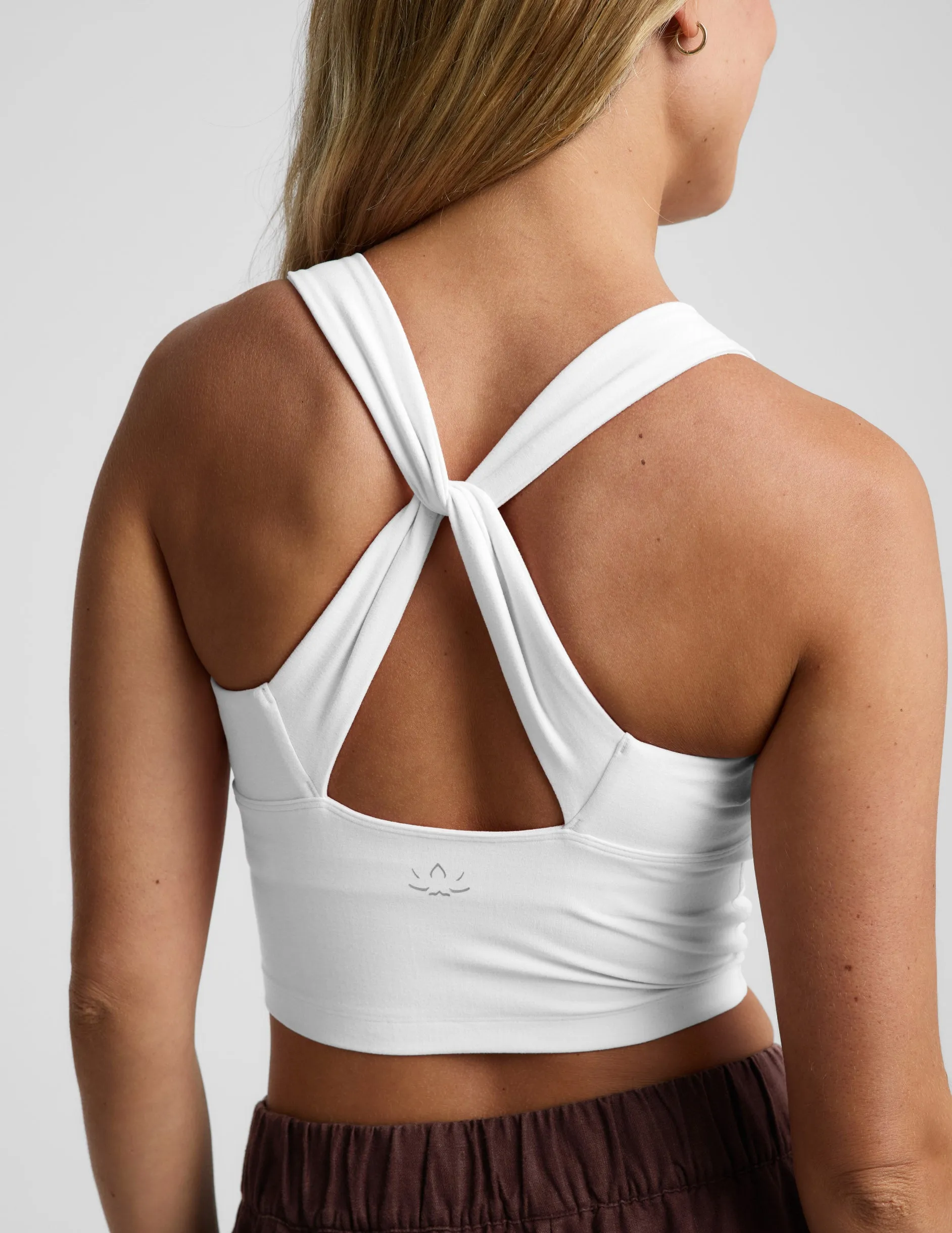 Spacedye™ Twist Through Cropped Tank sold by Beyond Yoga