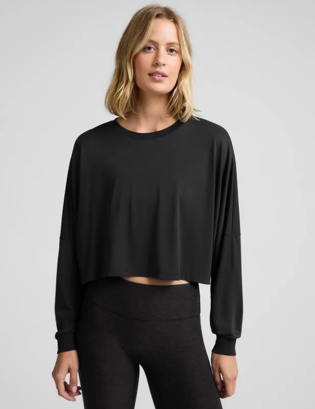 Studio Luxe Cropped Long Sleeve Tee made by Beyond Yoga