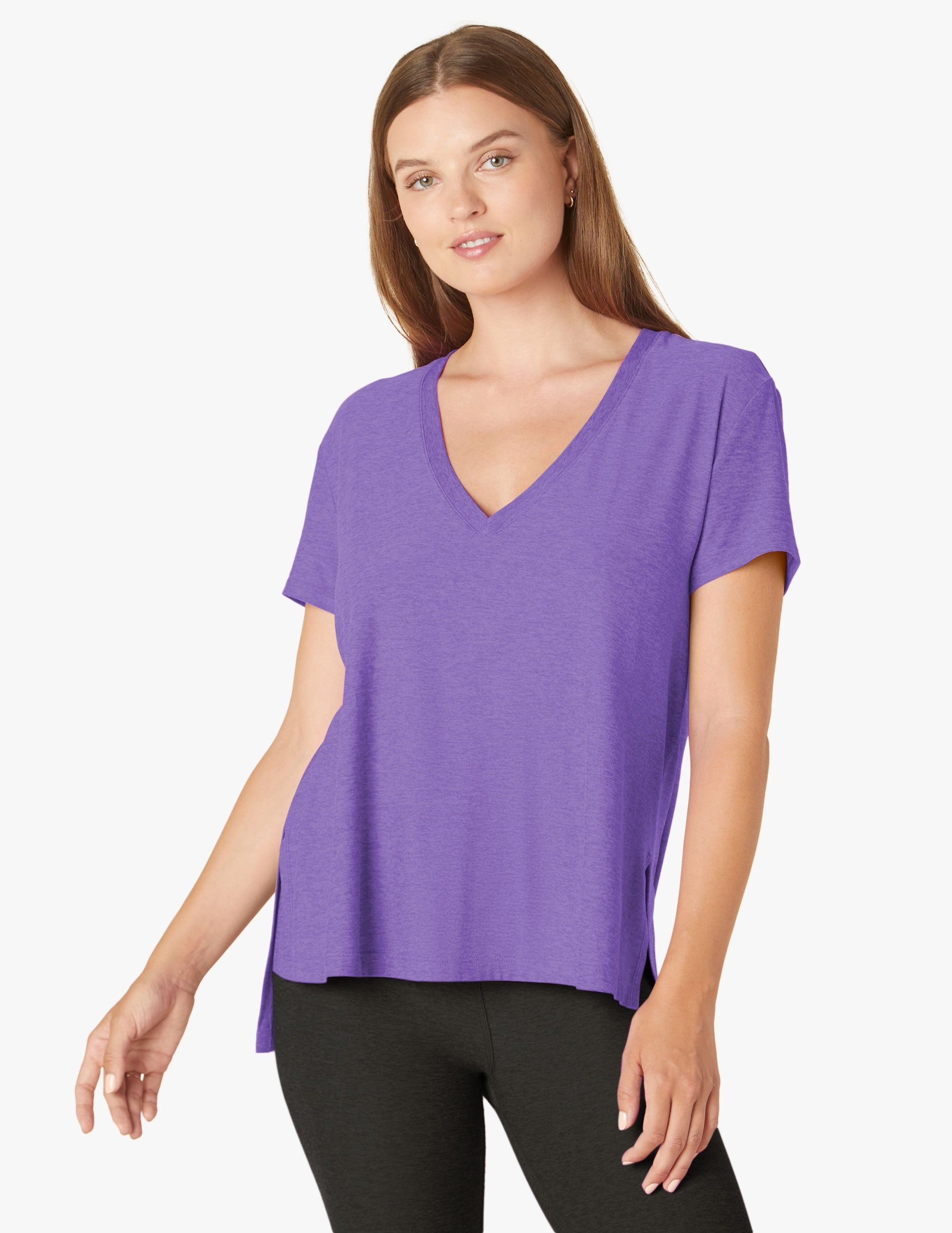 Featherweight Split Up Long Tee sold by Beyond Yoga