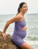 Spacedye Keep Your Cool Maternity Slim Racerback Tank sold by Beyond Yoga