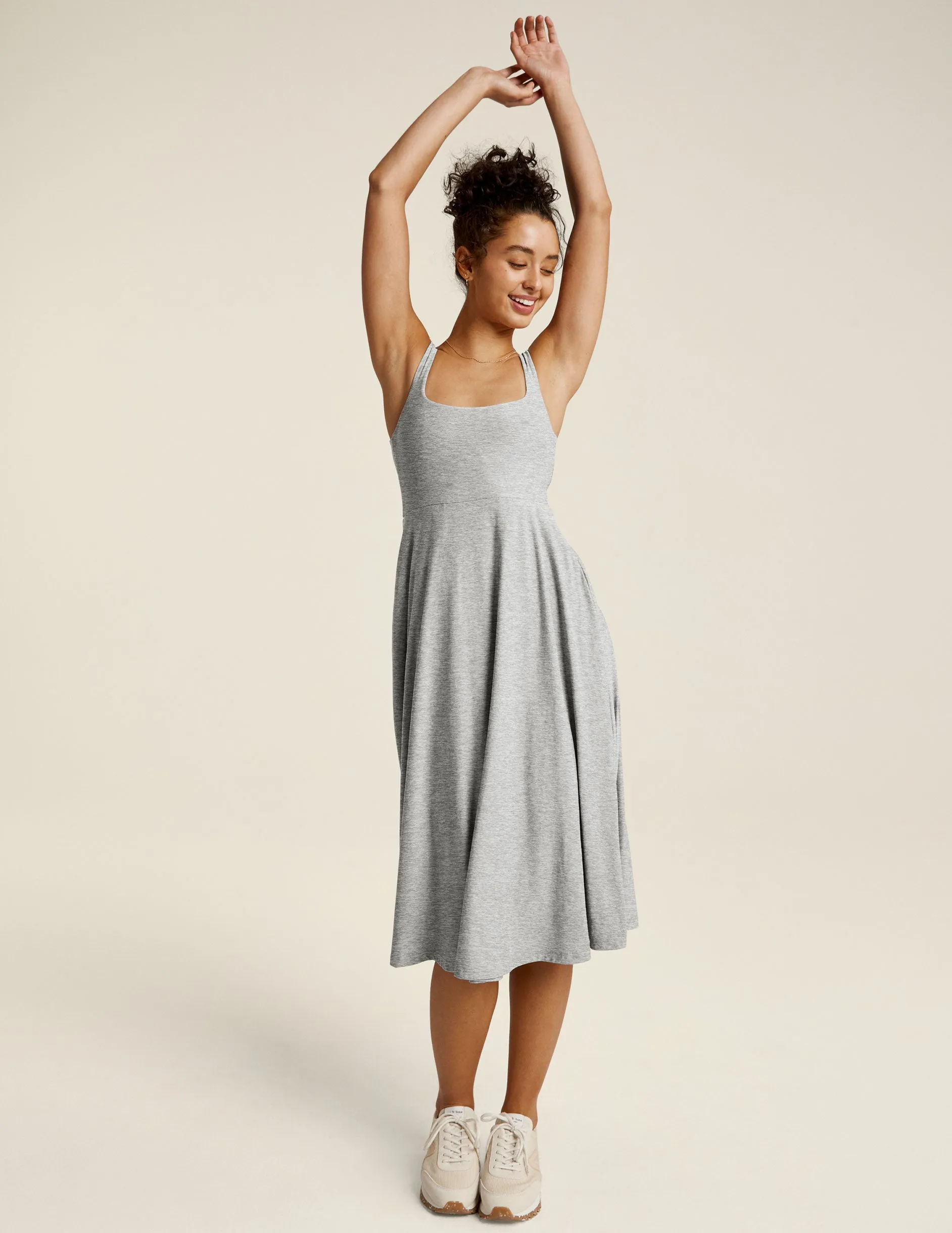 Featherweight At The Ready Square Neck Dress sold by Beyond Yoga