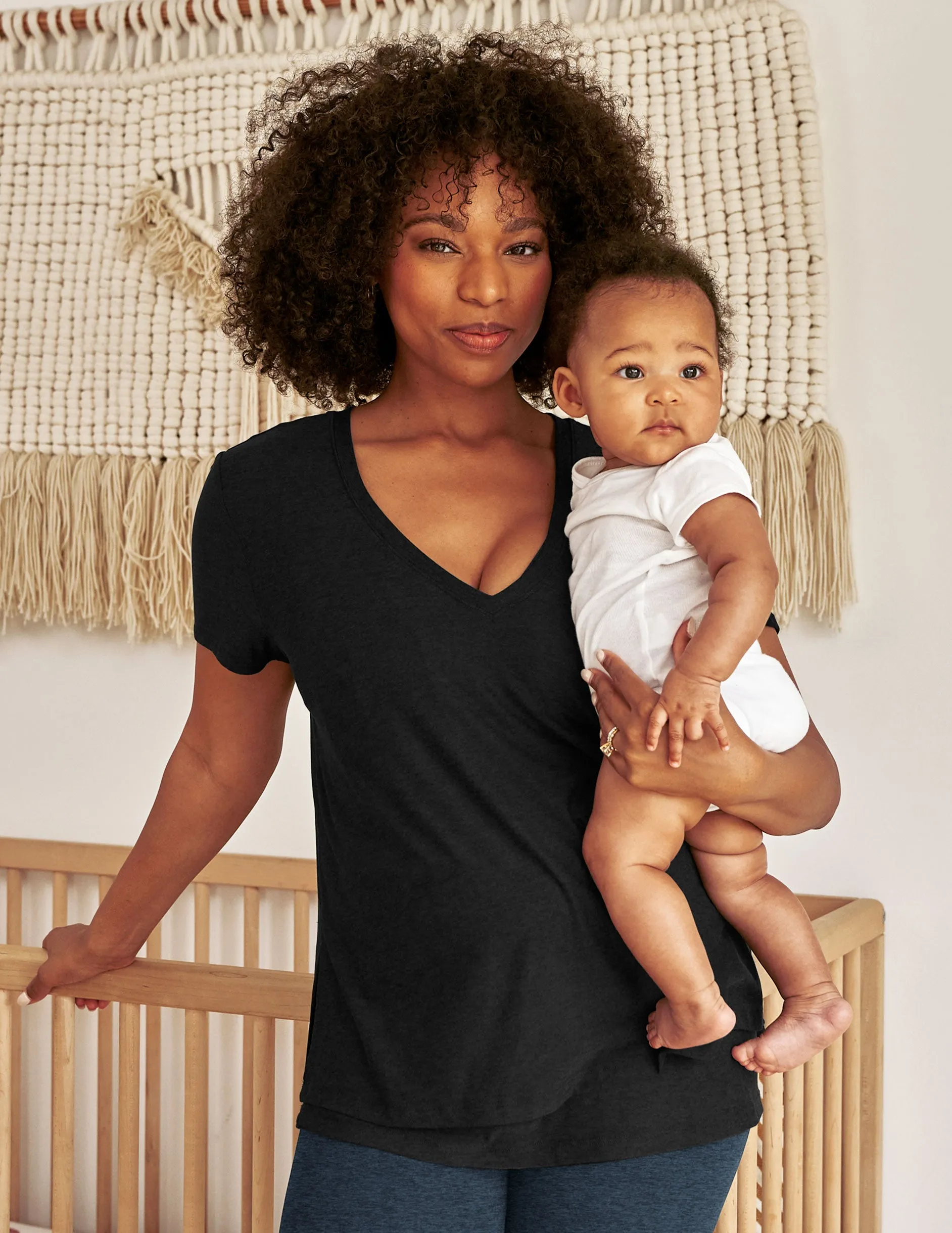 Featherweight Cozy Cover Maternity Nursing Tee sold by Beyond Yoga