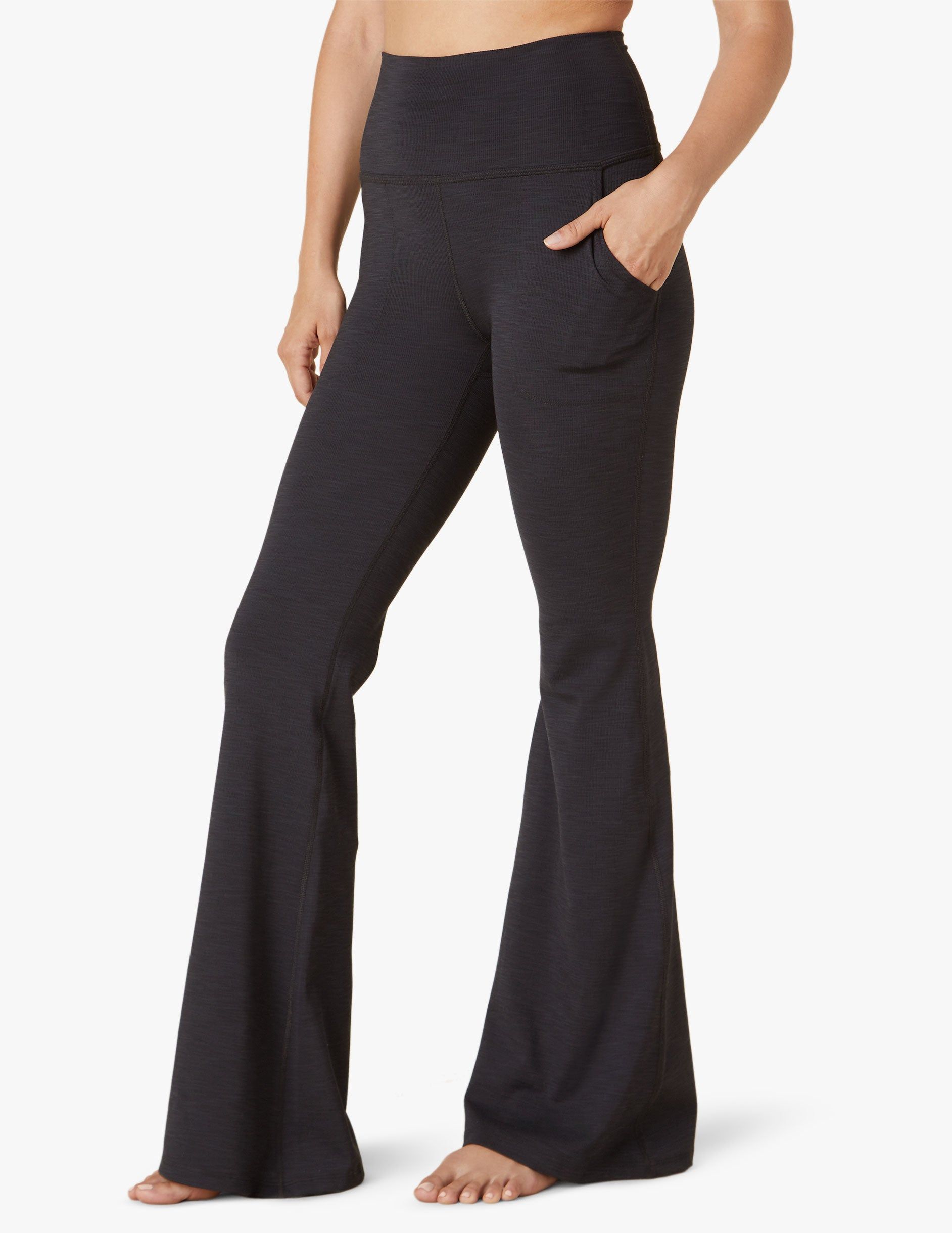 Heather Rib All Day Flare Pant sold by Beyond Yoga