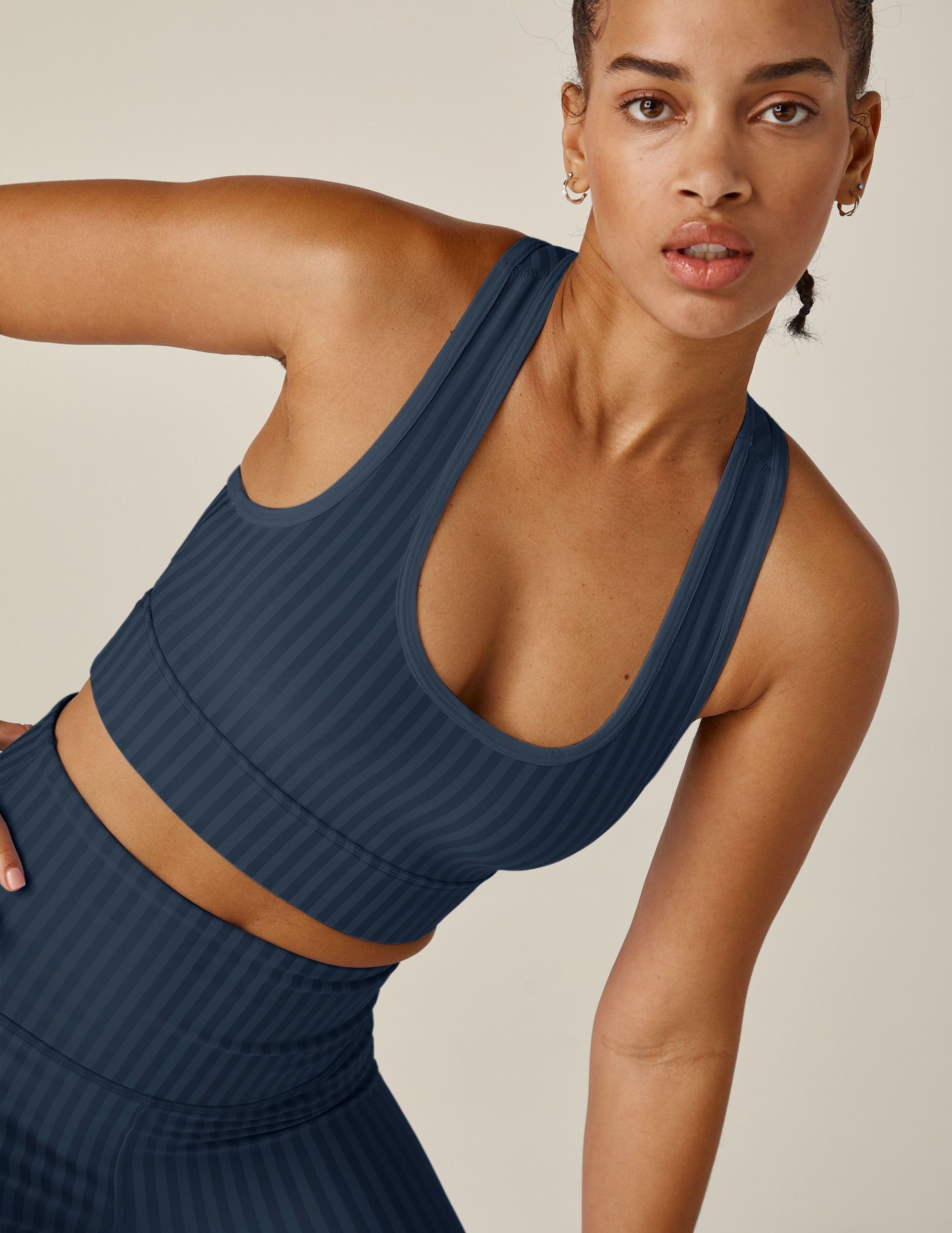 Striped Jacquard Work It Over Long Line Bra sold by Beyond Yoga product image thumbnail 2