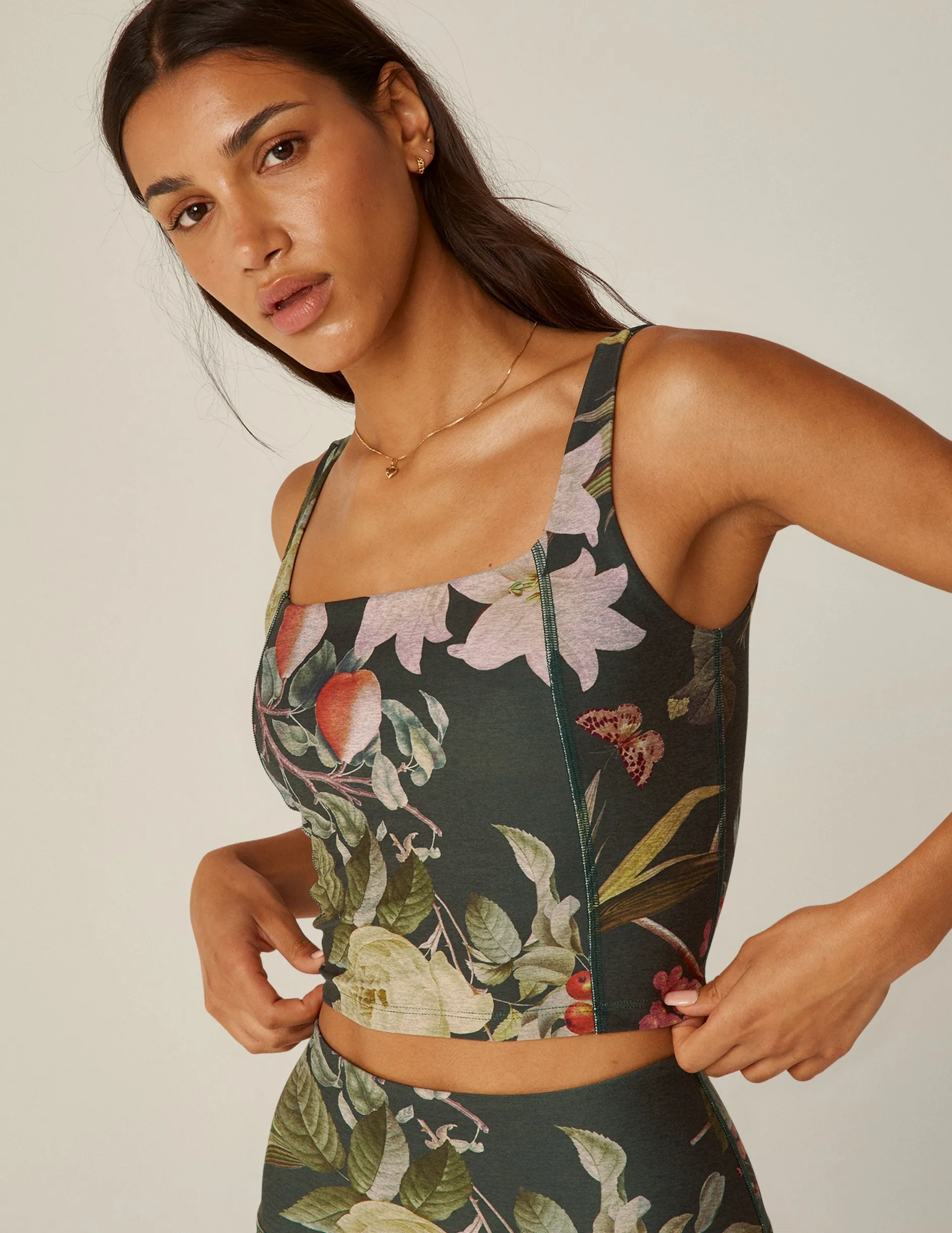 Botanical Garden SoftMark Impress Cropped Tank sold by Beyond Yoga product image thumbnail 3