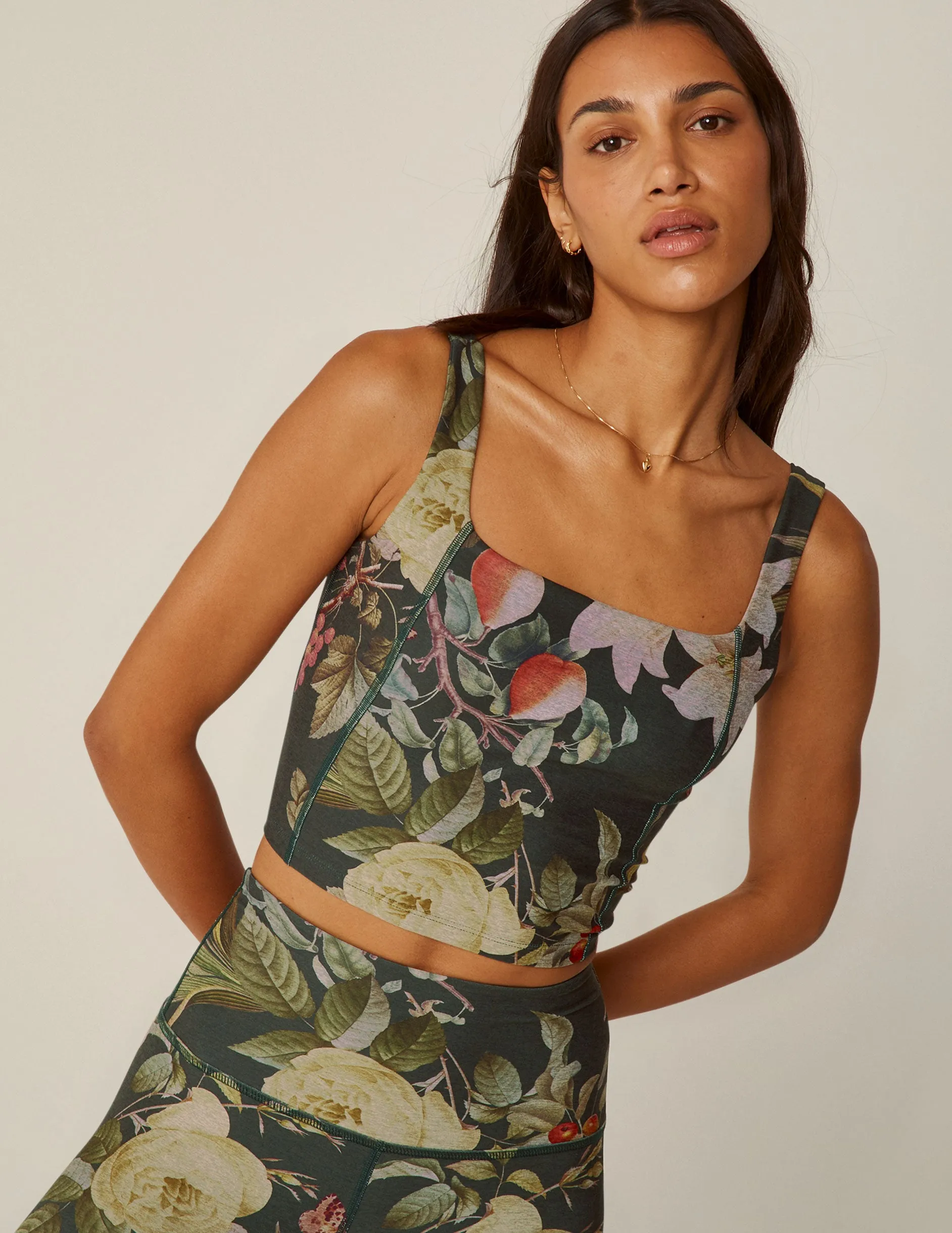Botanical Garden SoftMark Impress Cropped Tank sold by Beyond Yoga