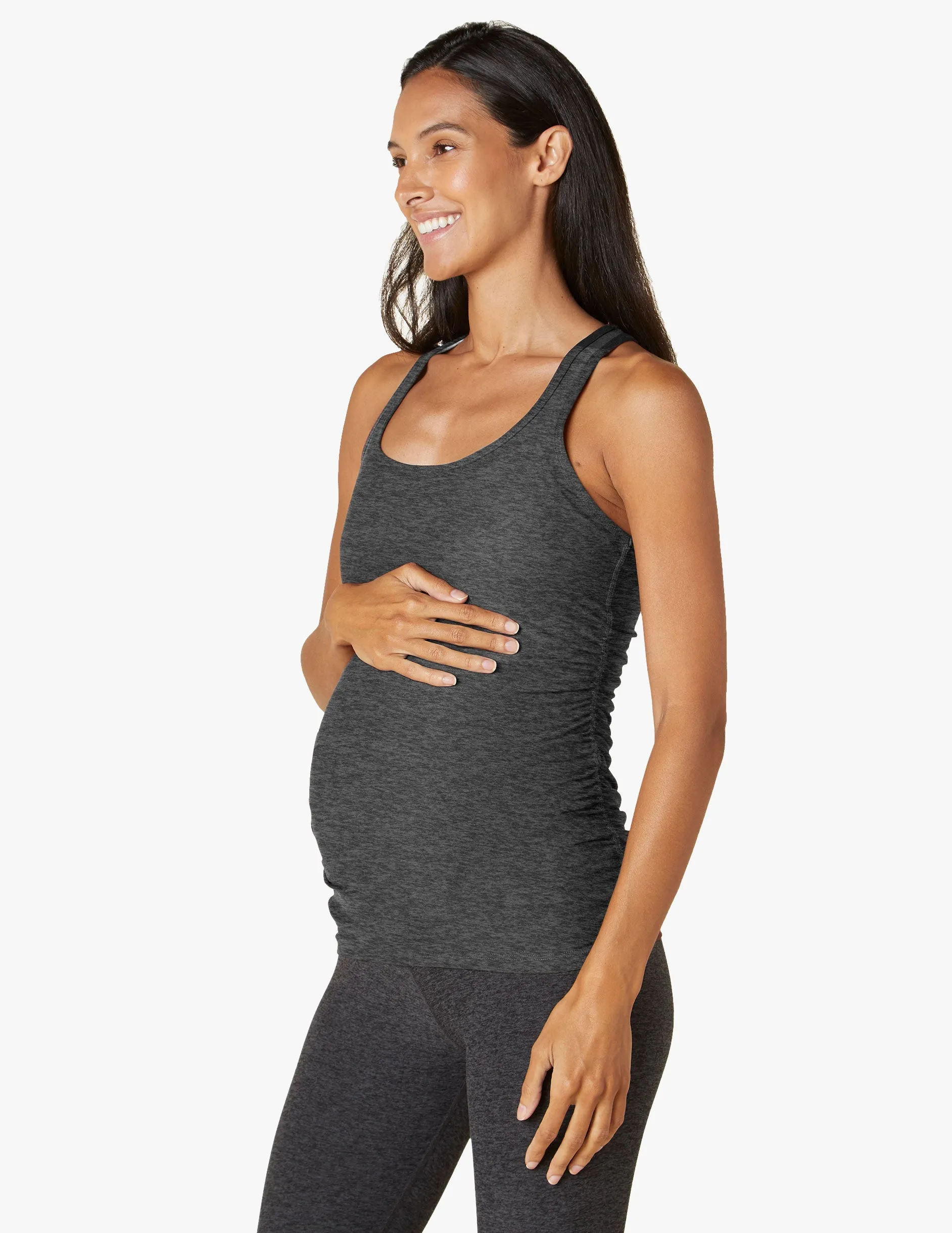 Featherweight Let It Grow Racerback Maternity Tank sold by Beyond Yoga