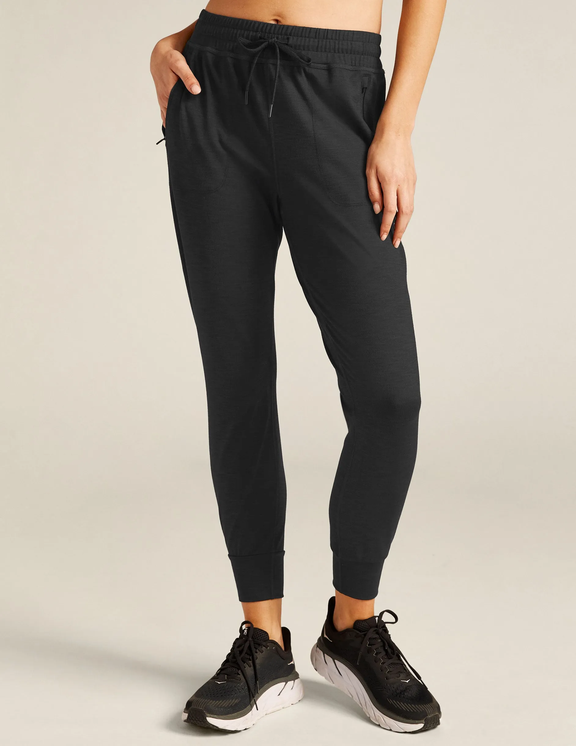 Heather Rib Street Jogger sold by Beyond Yoga