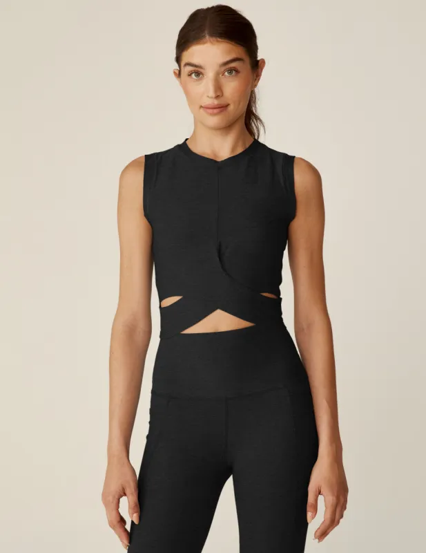 Featherweight Under Over Cropped Muscle Tank sold by Beyond Yoga