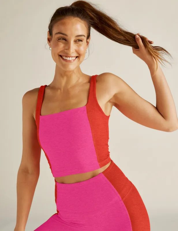 Spacedye Vitality Colorblock Cropped Tank made by Beyond Yoga