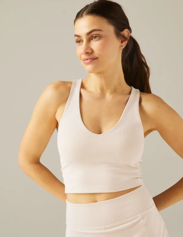 Heather Rib Fresh Cut Cropped Tank sold by Beyond Yoga