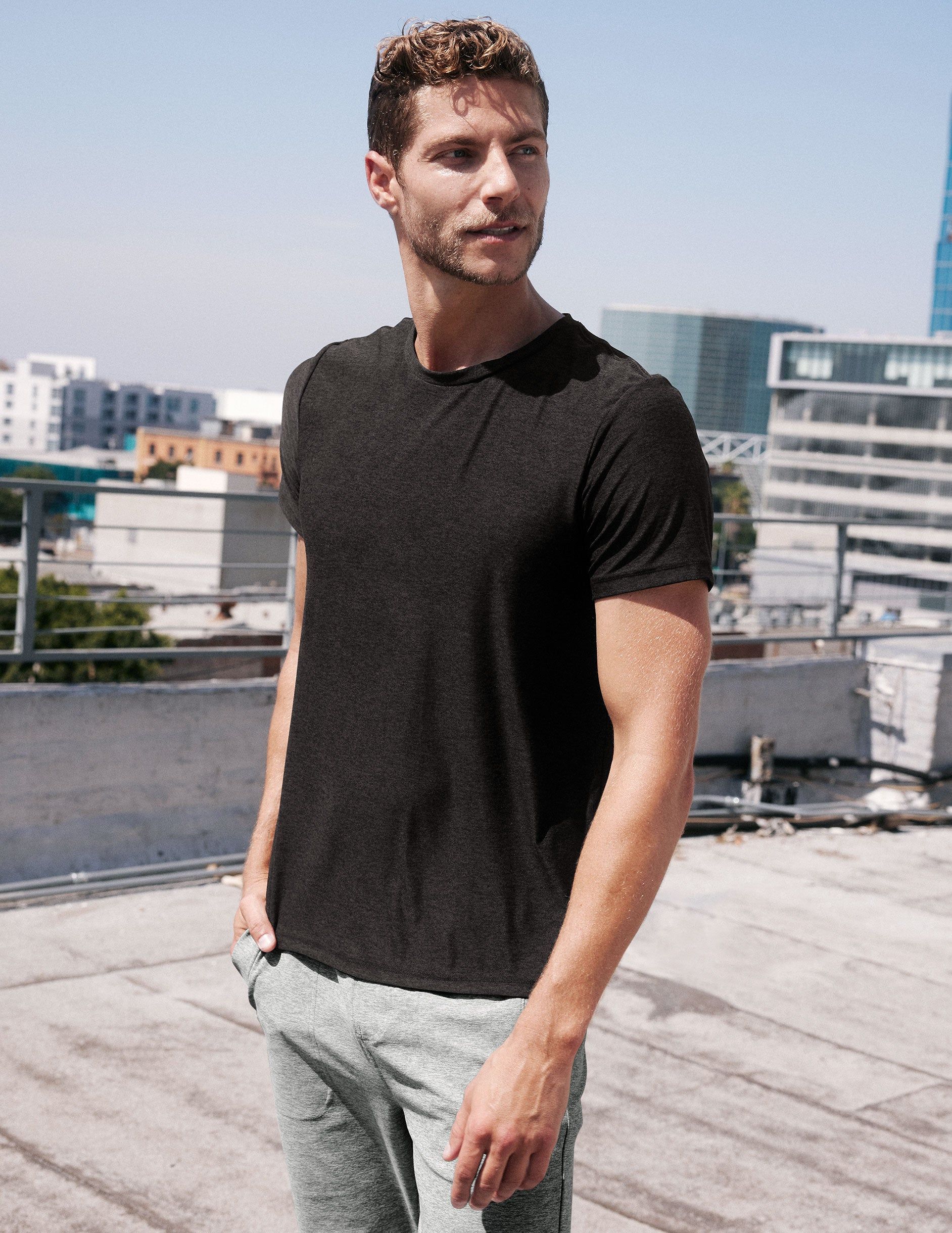 Featherweight Always Beyond Men's Crew Tee sold by Beyond Yoga