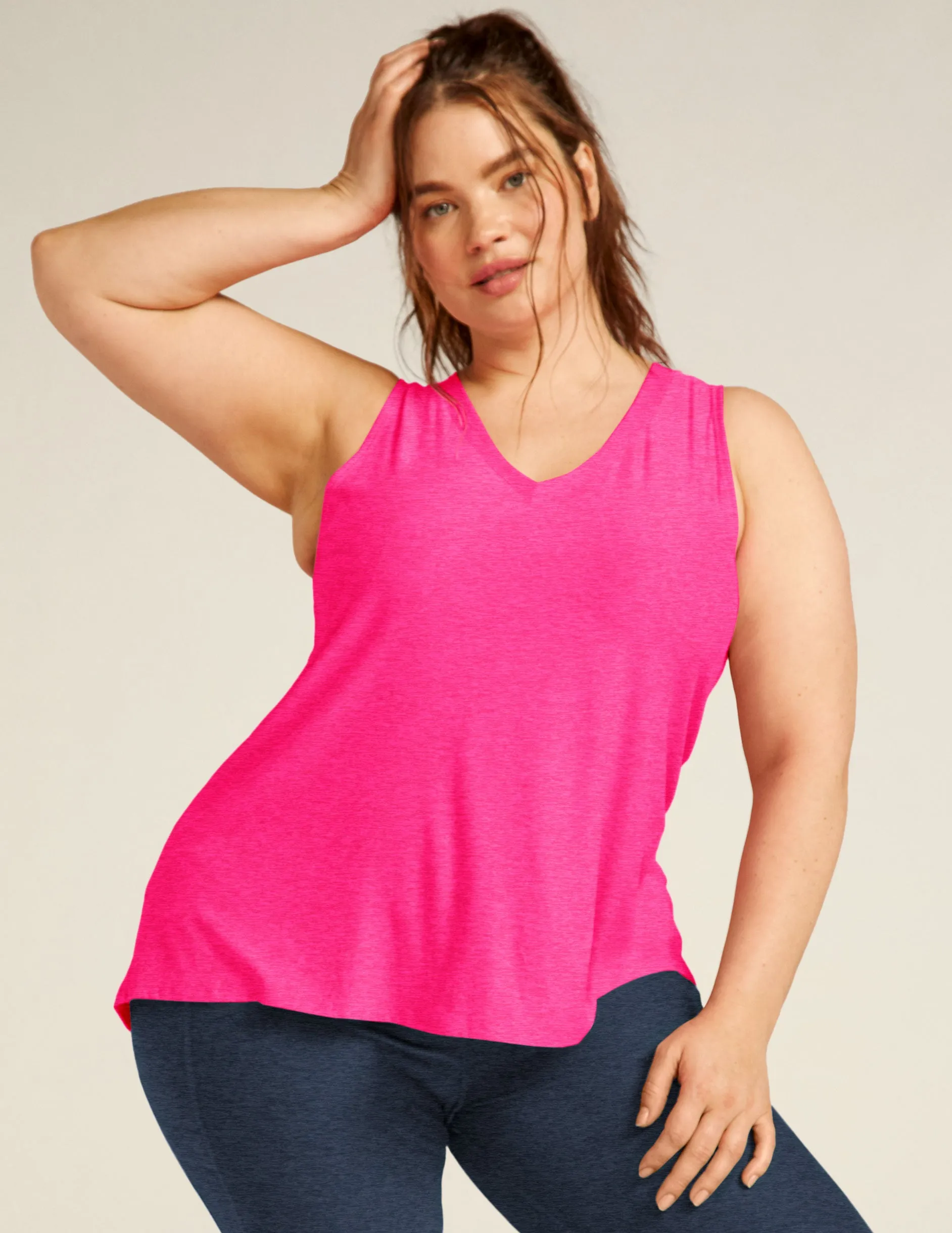 Featherweight All About It Split Back Tank (1X-4X) sold by Beyond Yoga