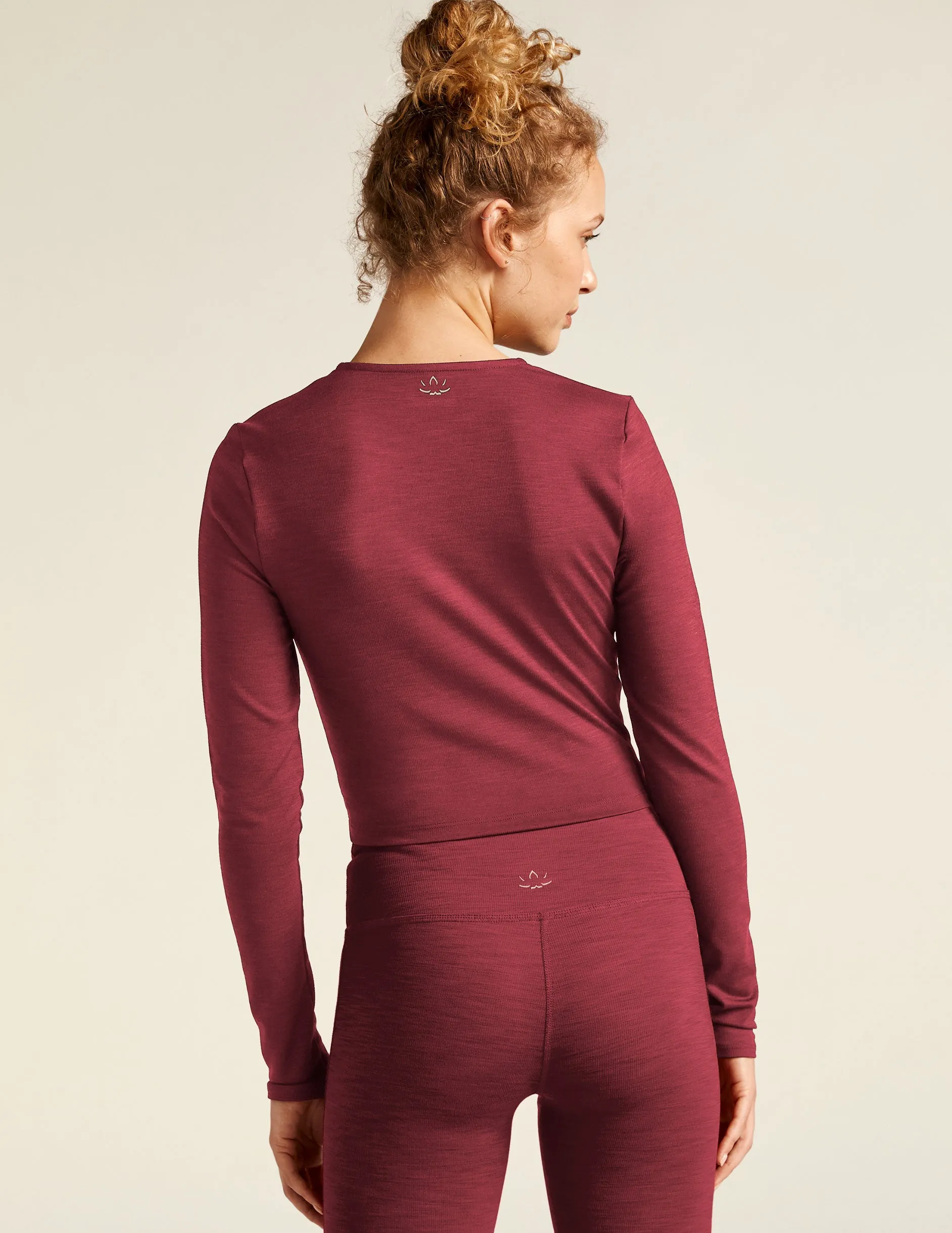 Heather Rib Frame Cropped Pullover sold by Beyond Yoga product image thumbnail 4