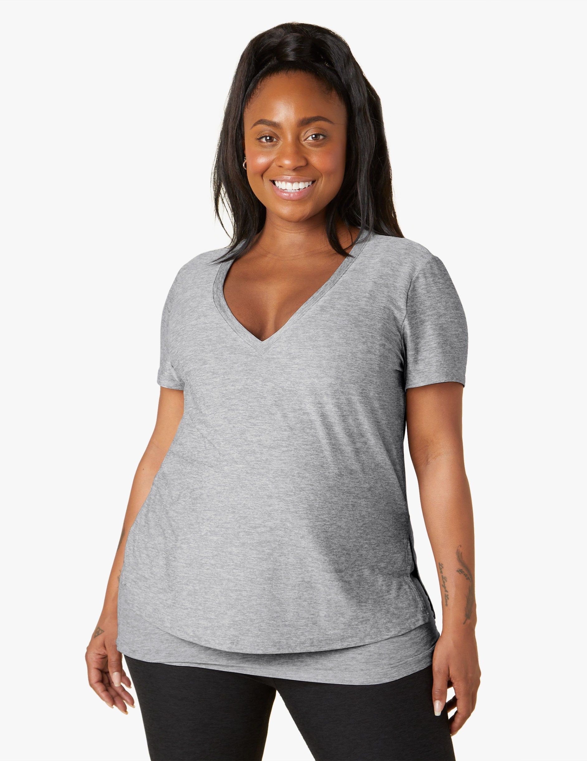 Featherweight Cozy Cover Maternity Nursing Tee sold by Beyond Yoga product image thumbnail 2