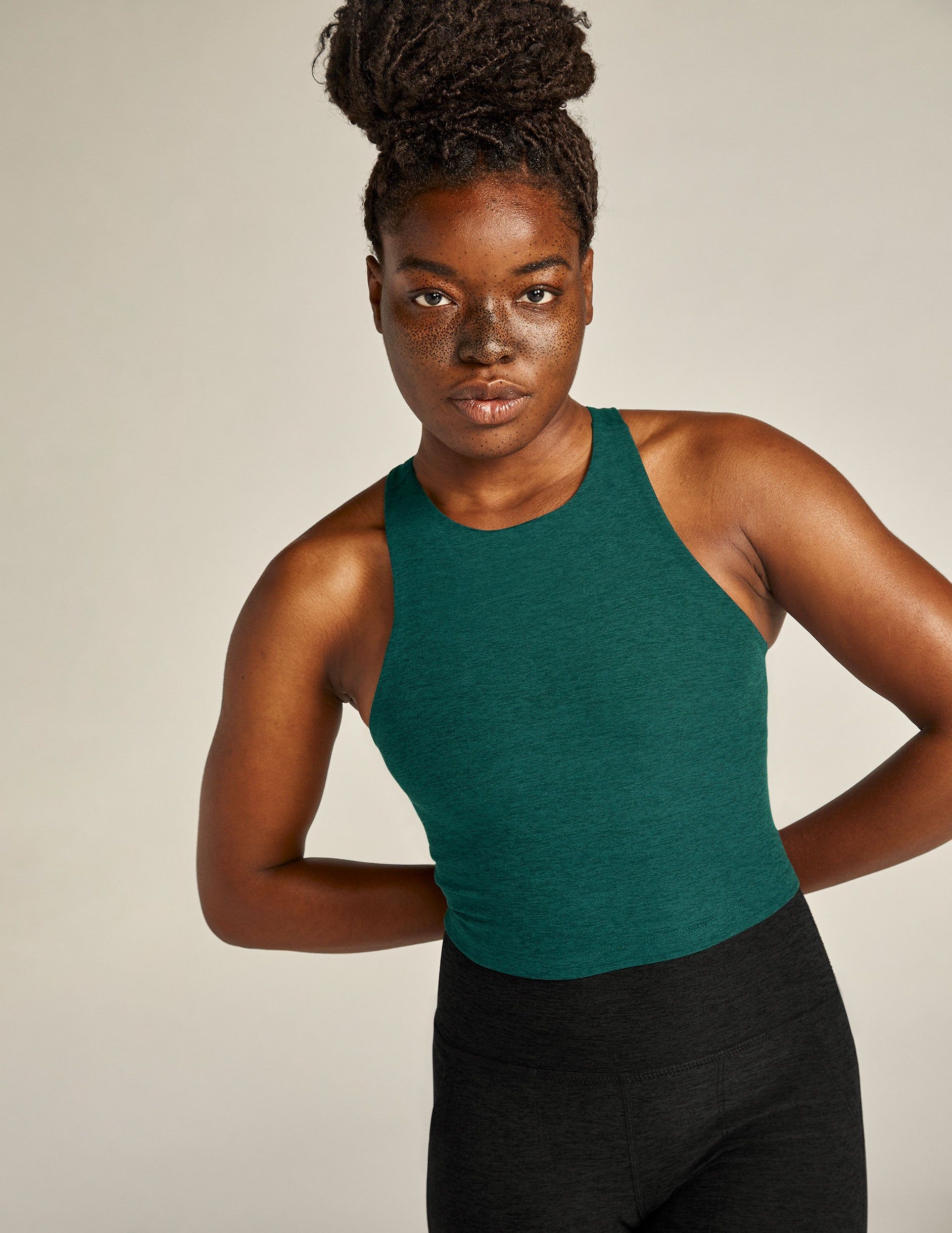 Spacedye Refocus Cropped Tank sold by Beyond Yoga