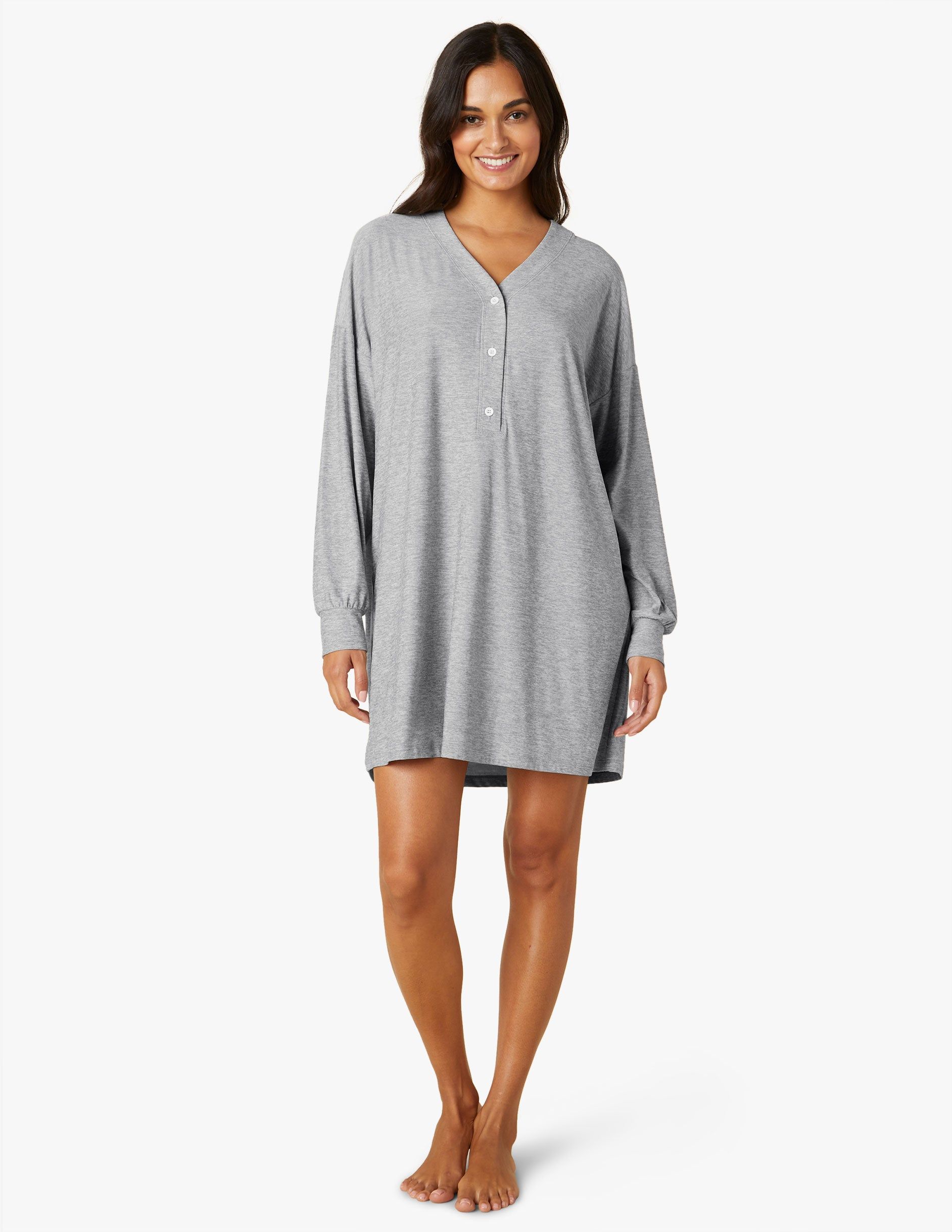 Featherweight Oversized Henley Sleep Shirt sold by Beyond Yoga