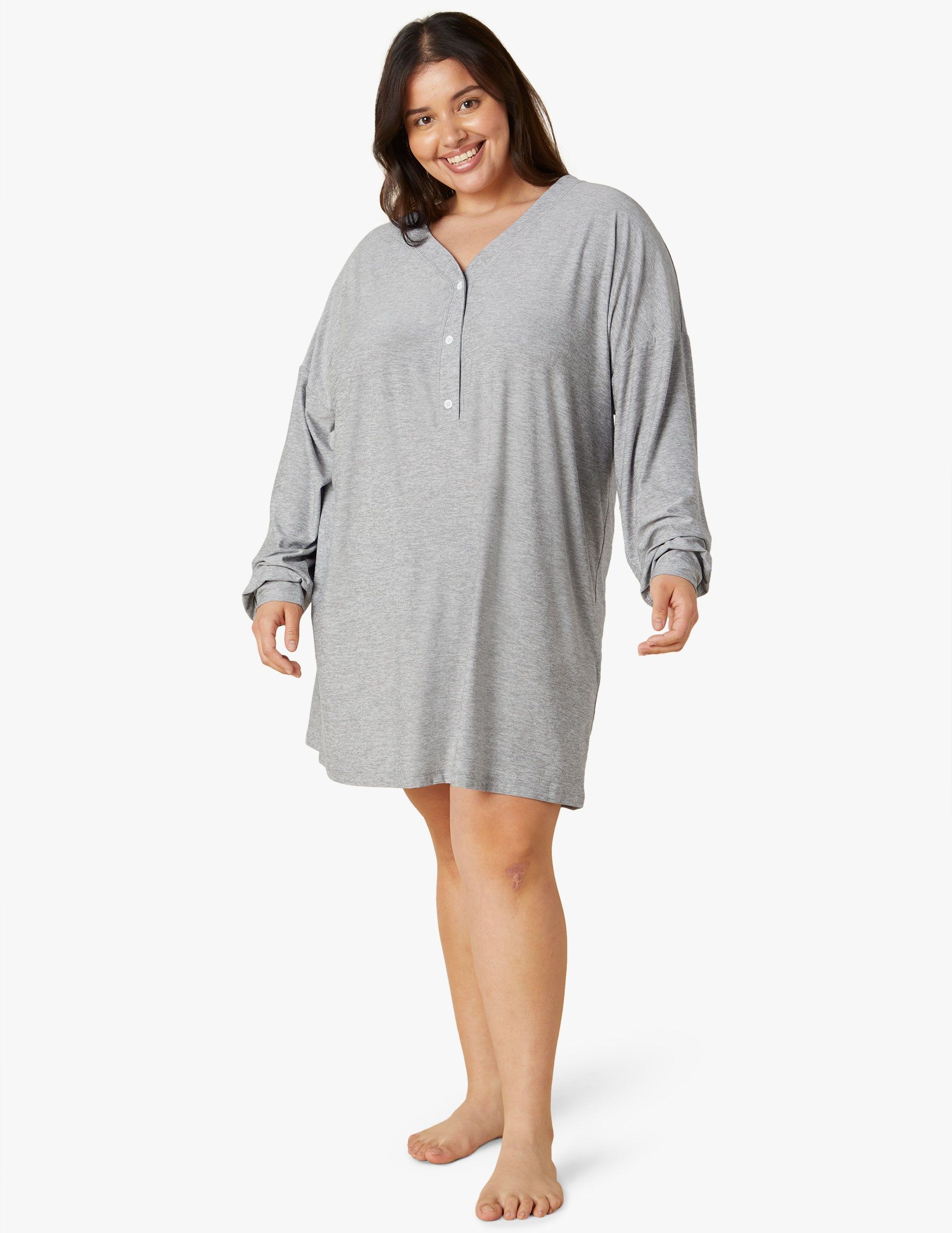 Featherweight Oversized Henley Sleep Shirt sold by Beyond Yoga product image thumbnail 5