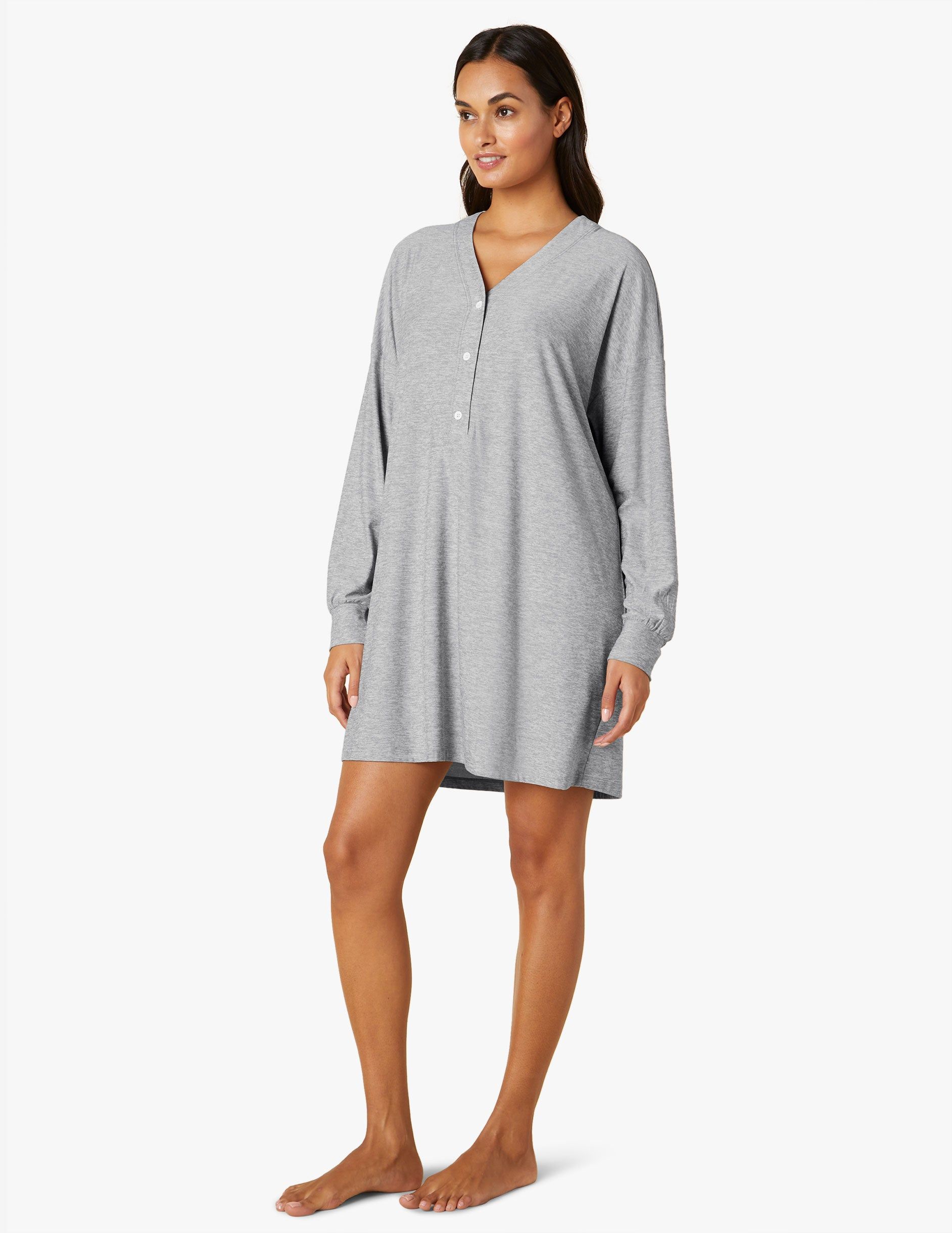Featherweight Oversized Henley Sleep Shirt sold by Beyond Yoga product image thumbnail 2