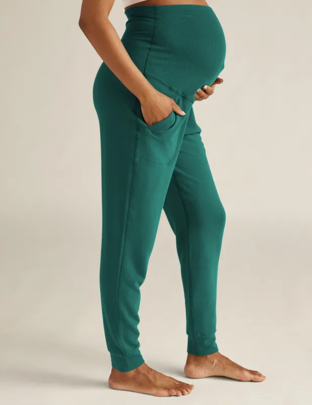 Cozy Fleece Grow Together Fold Over Maternity Sweatpants sold by Beyond Yoga