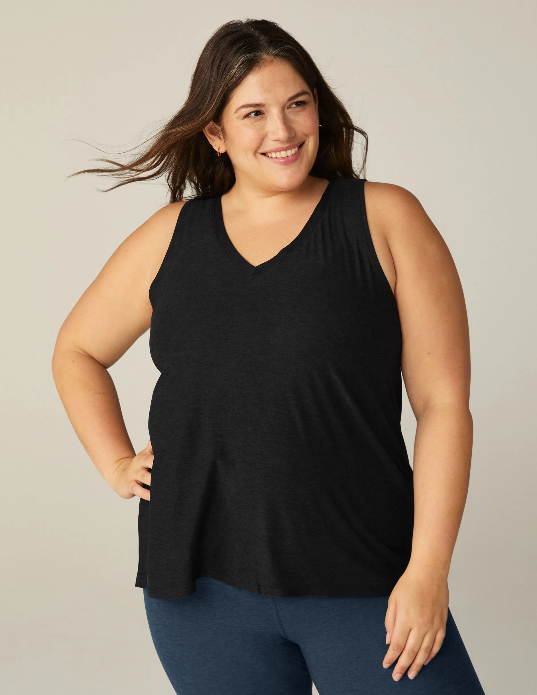 Featherweight All About It Split Back Tank (1X-4X) sold by Beyond Yoga