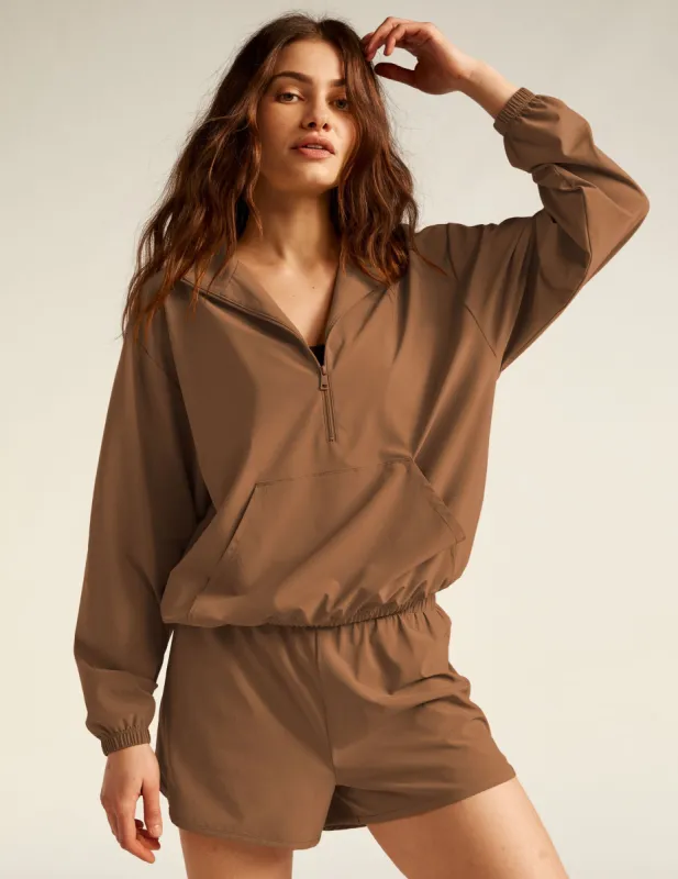 Stretch Woven In Stride Half Zip Pullover sold by Beyond Yoga