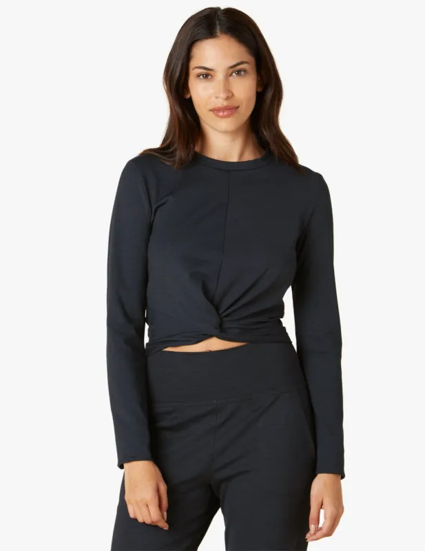 Heather Rib Groove Cropped Top sold by Beyond Yoga