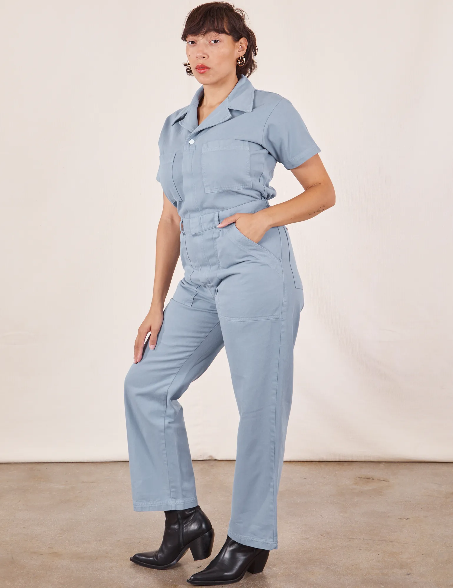 Short Sleeve Jumpsuit - Periwinkle *FINAL SALE* sold by Big Bud Press product image thumbnail 3