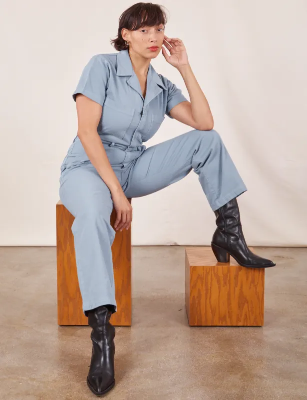Short Sleeve Jumpsuit - Periwinkle *FINAL SALE* sold by Big Bud Press