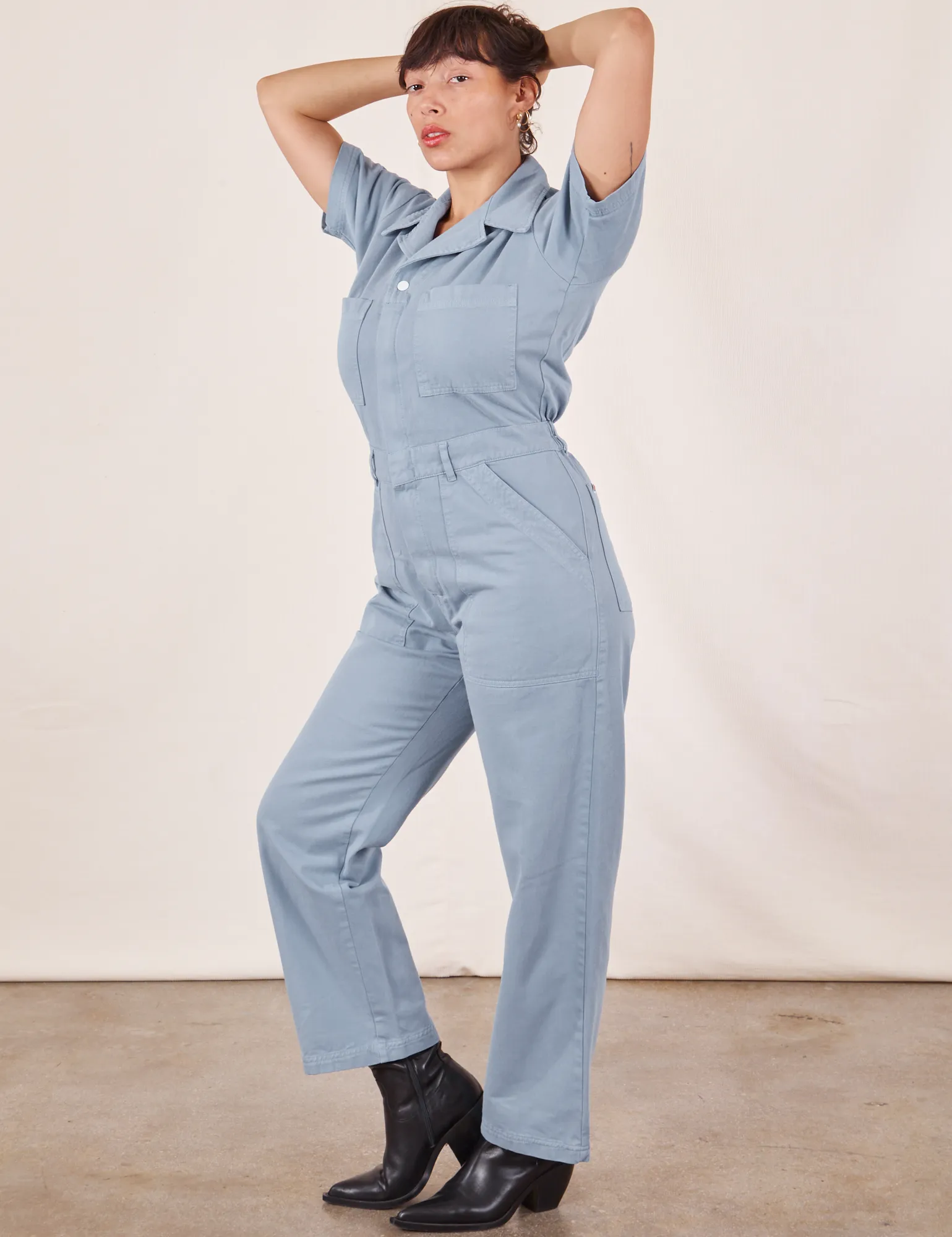 Short Sleeve Jumpsuit - Periwinkle *FINAL SALE* sold by Big Bud Press product image thumbnail 5