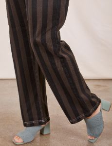 Black Striped Work Pants - Espresso sold by Big Bud Press