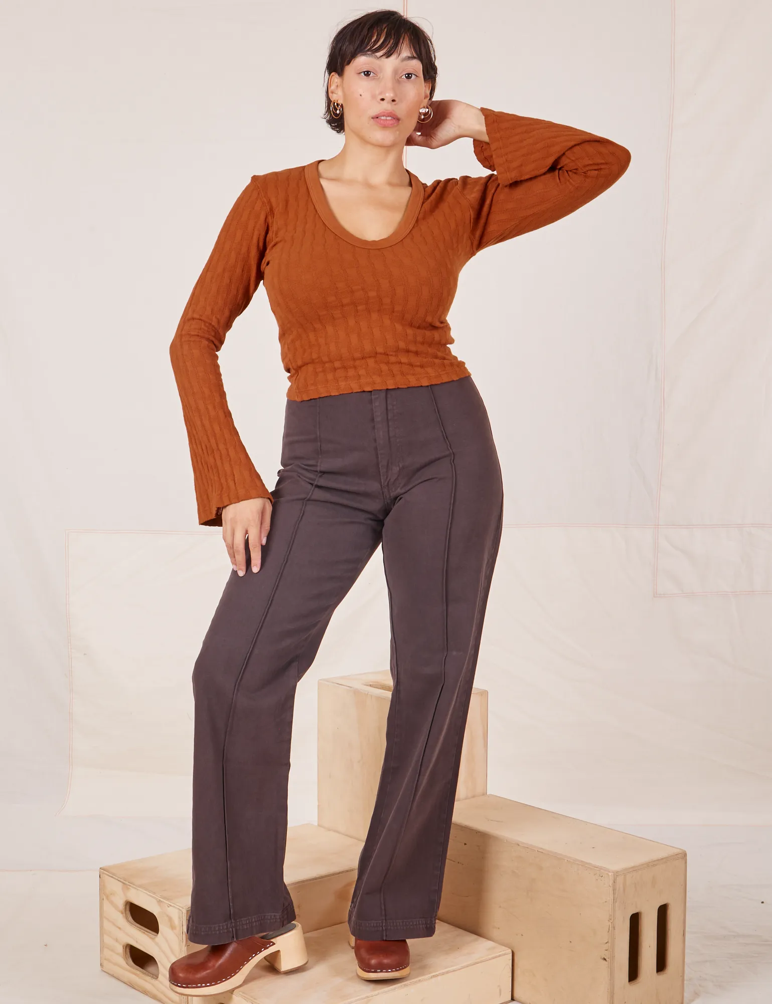 Bell Sleeve Top - Burnt Terracotta sold by Big Bud Press product image thumbnail 3