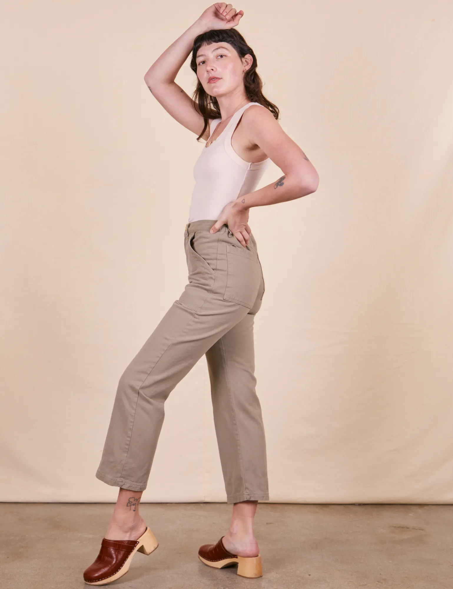 Petite Work Pants - Khaki Grey *FINAL SALE* sold by Big Bud Press product image thumbnail 3