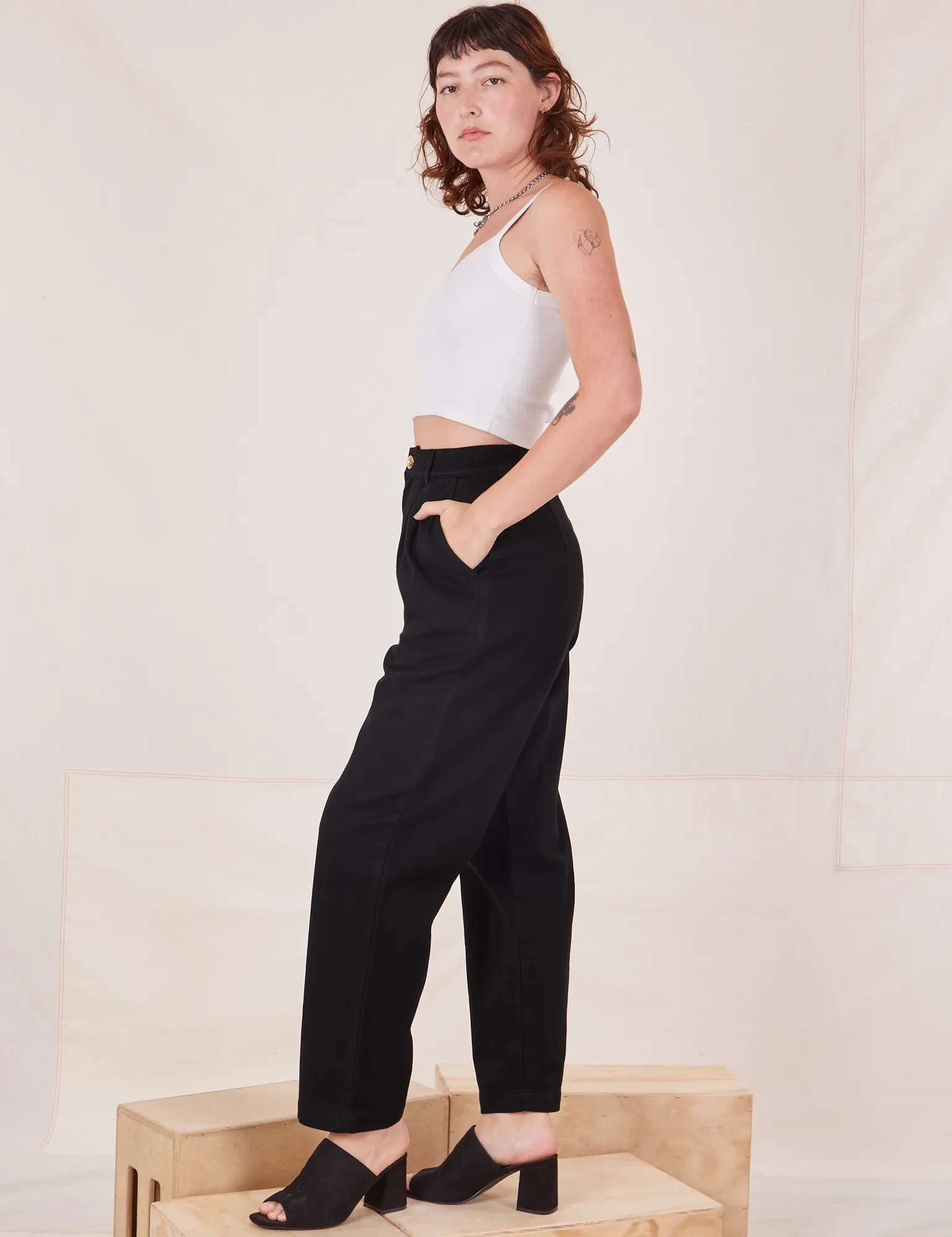 Organic Trousers - Basic Black sold by Big Bud Press product image thumbnail 5