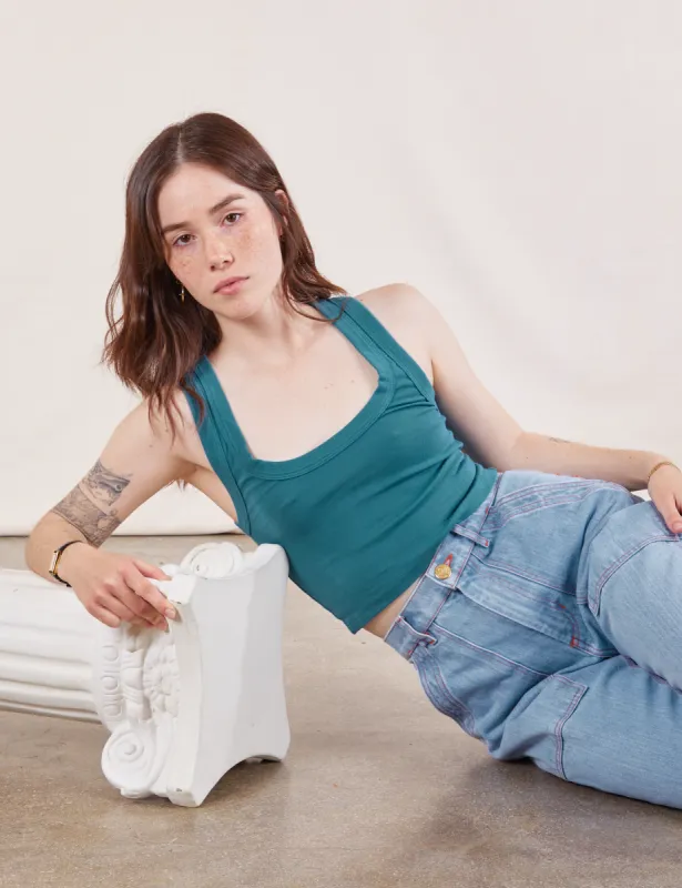 Cropped Tank Top - Marine Blue sold by Big Bud Press