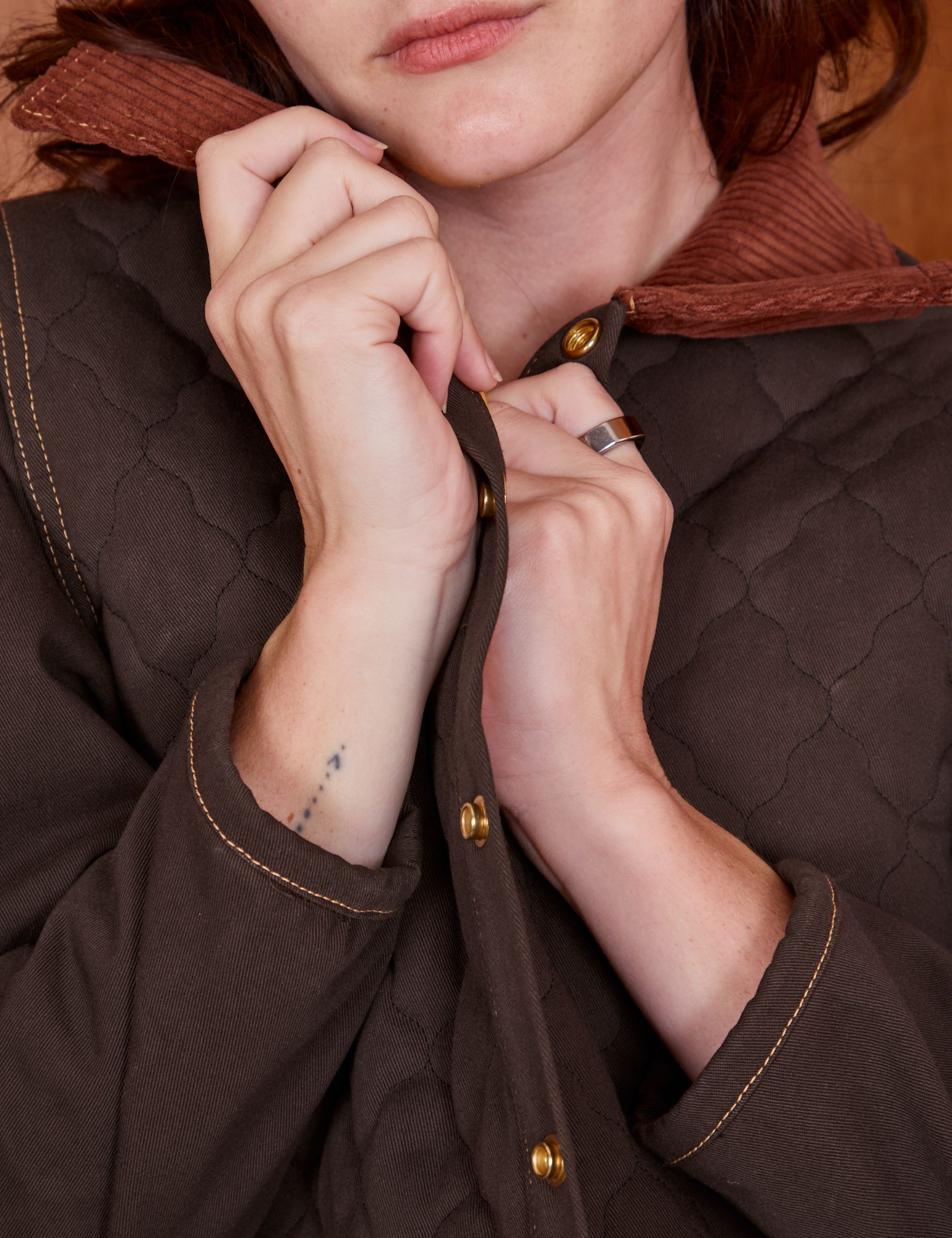 Quilted Overcoat - Espresso Brown sold by Big Bud Press product image thumbnail 4