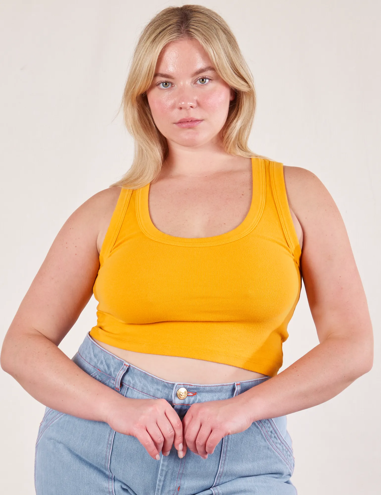 Cropped Tank Top - Mustard Yellow sold by Big Bud Press product image thumbnail 3