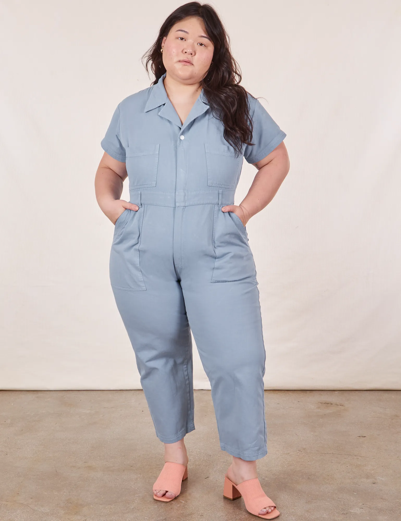 Petite Short Sleeve Jumpsuit - Periwinkle *FINAL SALE* sold by Big Bud Press