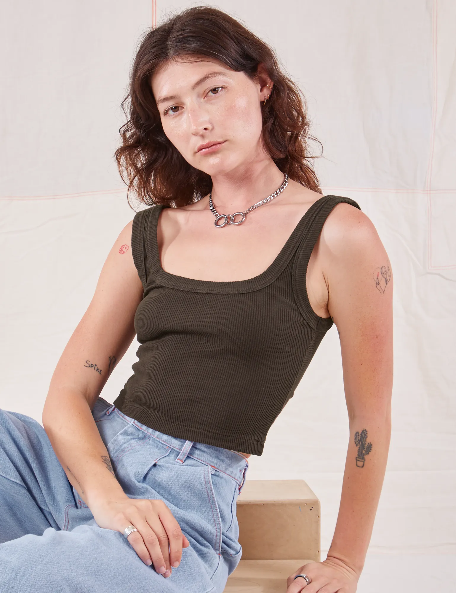 Square Neck Tank - Espresso Brown *FINAL SALE* sold by Big Bud Press