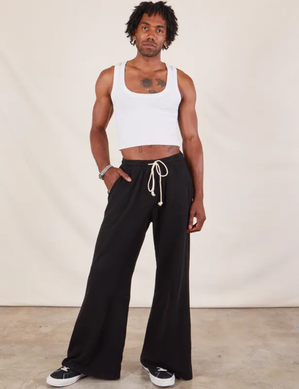 Wide Leg Sweat Pants - Basic Black *FINAL SALE* sold by Big Bud Press