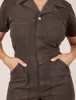 Short Sleeve Jumpsuit - Espresso Brown sold by Big Bud Press