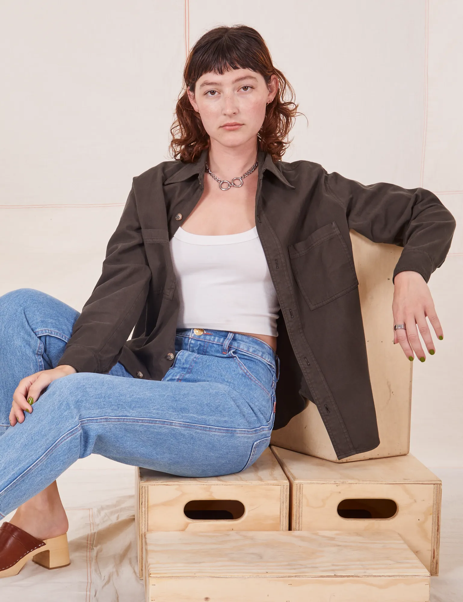 Oversize Overshirt - Espresso Brown sold by Big Bud Press product image thumbnail 3