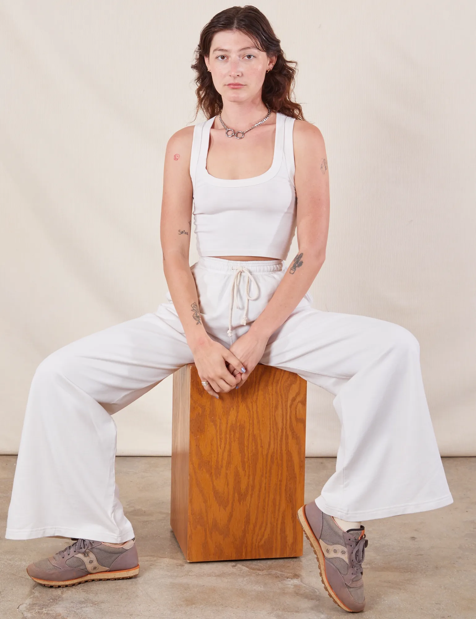 Wide Leg Sweat Pants - Vintage Tee Off-White *FINAL SALE* sold by Big Bud Press product image thumbnail 3